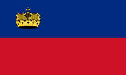 リヒテンシュタイン公国の国旗 - 3色の国旗一覧｜世界の国サーチ