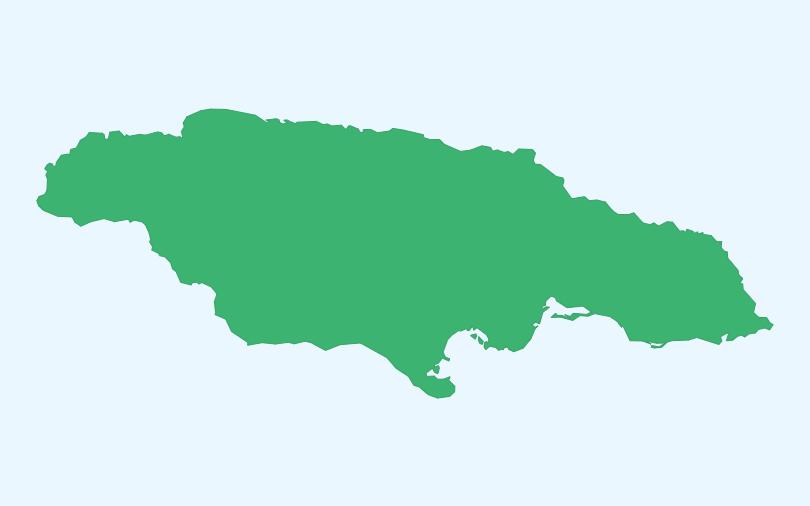 ジャマイカ の位置（拡大）