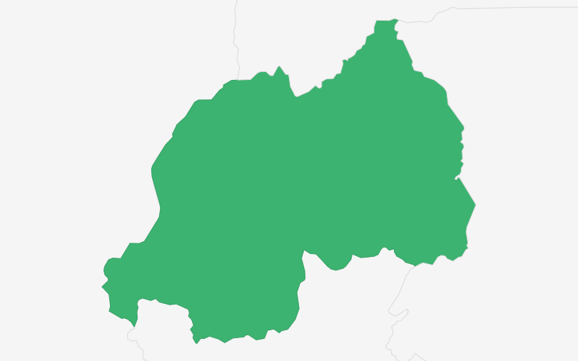 ルワンダ共和国 の位置（拡大）