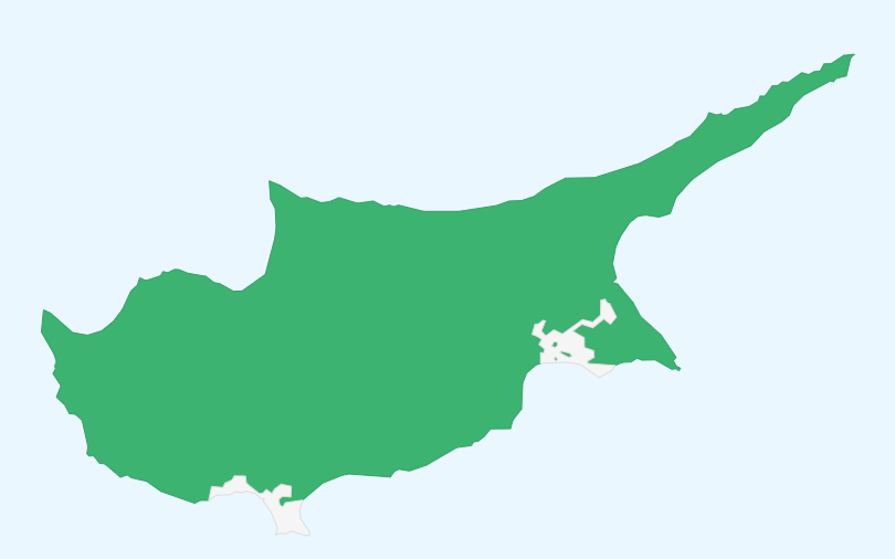キプロス共和国 の位置（拡大）