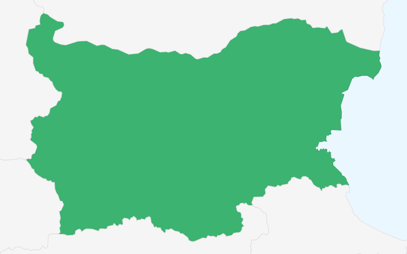 ブルガリア共和国 の位置（拡大）