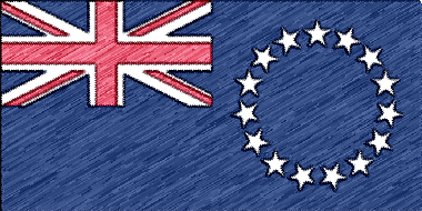 クック諸島の国旗イラスト（色鉛筆風の国旗イラスト）