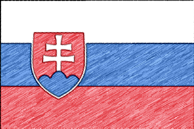 スロバキア共和国の国旗イラスト - 色鉛筆風の国旗イラスト一覧｜世界の国サーチ
