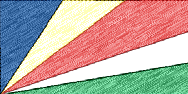 セーシェル共和国の国旗イラスト - 色鉛筆風の国旗イラスト一覧｜世界の国サーチ