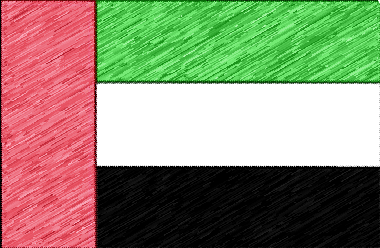 アラブ首長国連邦の国旗イラスト - 色鉛筆風の国旗イラスト一覧｜世界の国サーチ