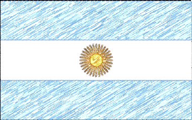 アルゼンチン共和国の国旗イラスト - 色鉛筆風の国旗イラスト一覧｜世界の国サーチ