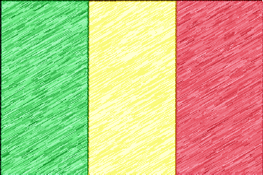 マリ共和国の国旗イラスト - 色鉛筆風の国旗イラスト一覧｜世界の国サーチ