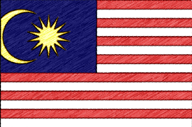 マレーシアの国旗イラスト - 色鉛筆風の国旗イラスト一覧｜世界の国サーチ