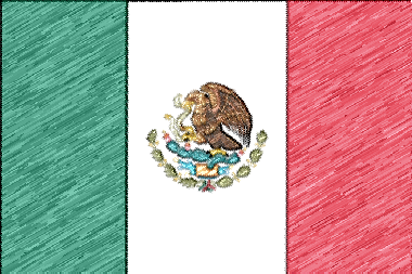 メキシコ合衆国の国旗イラスト - 色鉛筆風の国旗イラスト一覧｜世界の国サーチ