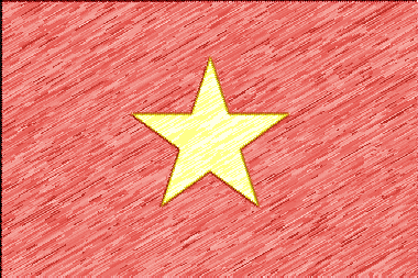 ベトナム社会主義共和国の国旗イラスト - 色鉛筆風の国旗イラスト一覧｜世界の国サーチ