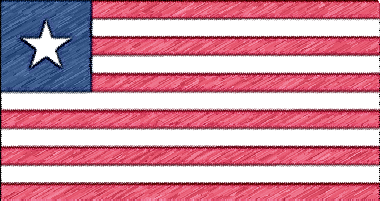 リベリア共和国の国旗イラスト - 色鉛筆風の国旗イラスト一覧｜世界の国サーチ