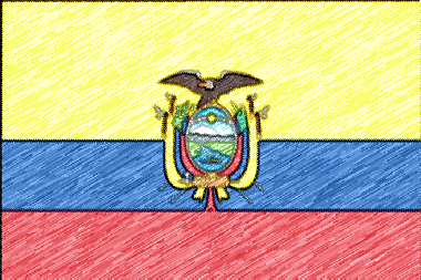 エクアドル共和国の国旗イラスト - 色鉛筆風の国旗イラスト一覧｜世界の国サーチ