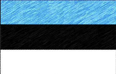 エストニア共和国の国旗イラスト - 色鉛筆風の国旗イラスト一覧｜世界の国サーチ