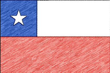 チリ共和国の国旗イラスト - 色鉛筆風の国旗イラスト一覧｜世界の国サーチ