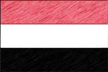 イエメン共和国の国旗イラスト - 色鉛筆風の国旗イラスト一覧｜世界の国サーチ