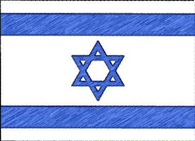 イスラエル国の国旗イラスト - 色鉛筆風の国旗イラスト一覧｜世界の国サーチ