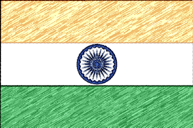インドの国旗イラスト - 色鉛筆風の国旗イラスト一覧｜世界の国サーチ