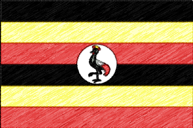 ウガンダ共和国の国旗イラスト - 色鉛筆風の国旗イラスト一覧｜世界の国サーチ