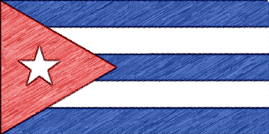 キューバ共和国の国旗イラスト - 色鉛筆風の国旗イラスト一覧｜世界の国サーチ