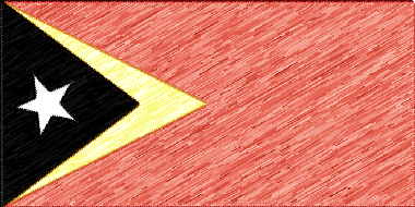 東ティモール民主共和国の国旗イラスト - 色鉛筆風の国旗イラスト一覧｜世界の国サーチ