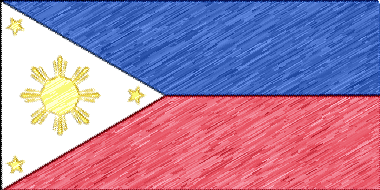 フィリピン共和国の国旗イラスト - 色鉛筆風の国旗イラスト一覧｜世界の国サーチ