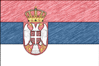 セルビア共和国の国旗イラスト - 色鉛筆風の国旗イラスト一覧｜世界の国サーチ
