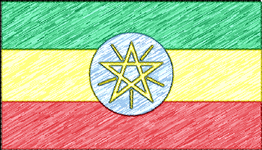 エチオピア連邦民主共和国の国旗イラスト - 色鉛筆風の国旗イラスト一覧｜世界の国サーチ