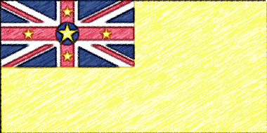ニウエの国旗イラスト - 色鉛筆風の国旗イラスト一覧｜世界の国サーチ