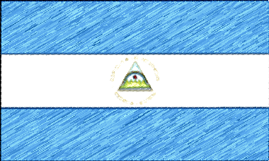 ニカラグア共和国の国旗イラスト - 色鉛筆風の国旗イラスト一覧｜世界の国サーチ