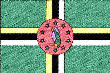 ドミニカ国の国旗イラスト - 色鉛筆風の国旗イラスト一覧｜世界の国サーチ