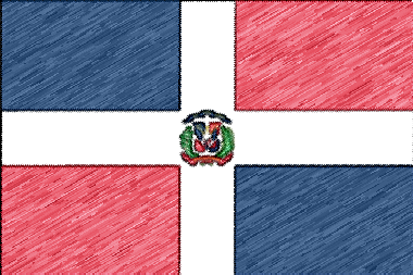 ドミニカ共和国の国旗イラスト - 色鉛筆風の国旗イラスト一覧｜世界の国サーチ