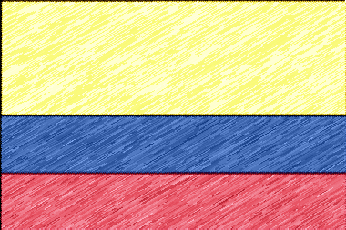 コロンビア共和国の国旗イラスト - 色鉛筆風の国旗イラスト一覧｜世界の国サーチ