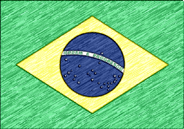 ブラジル連邦共和国の国旗イラスト - 色鉛筆風の国旗イラスト一覧｜世界の国サーチ