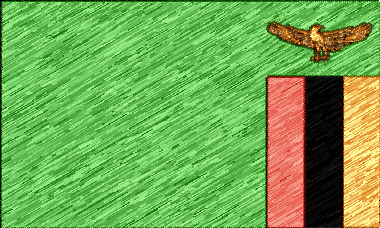 ザンビア共和国の国旗イラスト - 色鉛筆風の国旗イラスト一覧｜世界の国サーチ