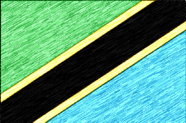 タンザニア連合共和国の国旗イラスト - 色鉛筆風の国旗イラスト一覧｜世界の国サーチ