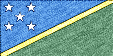 ソロモン諸島の国旗イラスト - 色鉛筆風の国旗イラスト一覧｜世界の国サーチ