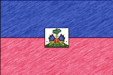 ハイチ共和国の国旗イラスト - 色鉛筆風の国旗イラスト一覧｜世界の国サーチ