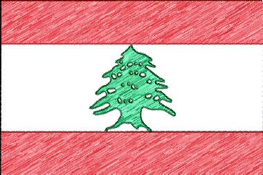 レバノン共和国の国旗イラスト - 色鉛筆風の国旗イラスト一覧｜世界の国サーチ
