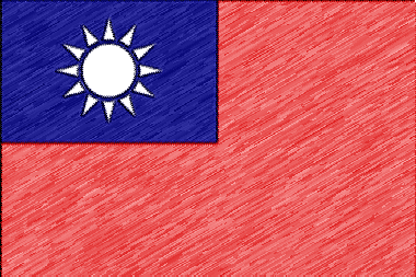 台湾の国旗イラスト - 色鉛筆風の国旗イラスト一覧｜世界の国サーチ