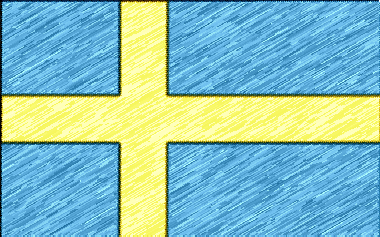 スウェーデン王国の国旗イラスト - 色鉛筆風の国旗イラスト一覧｜世界の国サーチ