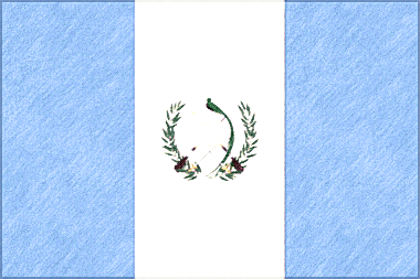 グアテマラ共和国の国旗イラスト - ｺﾙｸﾎﾞｰﾄﾞ風の国旗イラスト一覧｜世界の国サーチ