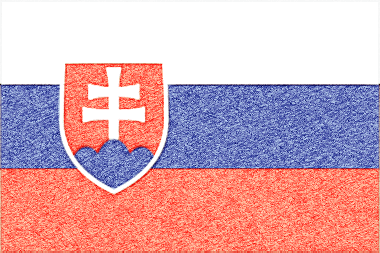 スロバキア共和国の国旗イラスト（ｺﾙｸﾎﾞｰﾄﾞ風の国旗イラスト）