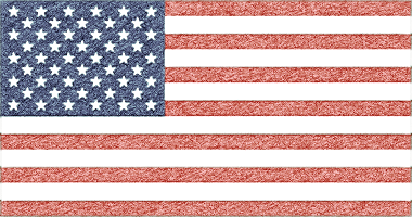 アメリカ合衆国の国旗イラスト（ｺﾙｸﾎﾞｰﾄﾞ風の国旗イラスト）