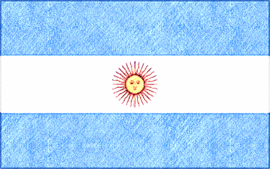 アルゼンチン共和国の国旗イラスト - ｺﾙｸﾎﾞｰﾄﾞ風の国旗イラスト一覧｜世界の国サーチ