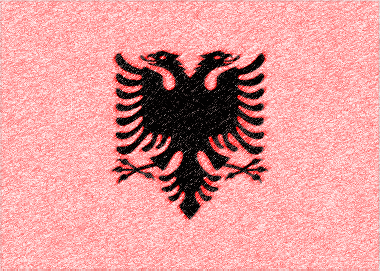 アルバニア共和国の国旗イラスト - ｺﾙｸﾎﾞｰﾄﾞ風の国旗イラスト一覧｜世界の国サーチ
