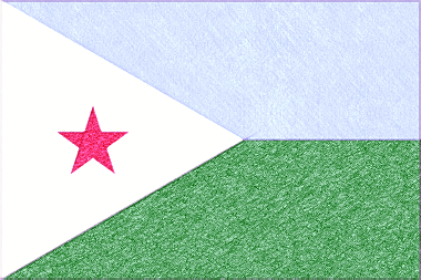 ジブチ共和国の国旗イラスト - ｺﾙｸﾎﾞｰﾄﾞ風の国旗イラスト一覧｜世界の国サーチ