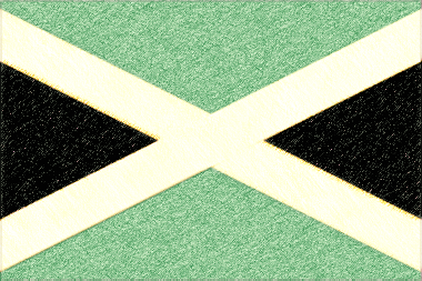 ジャマイカの国旗イラスト - ｺﾙｸﾎﾞｰﾄﾞ風の国旗イラスト一覧｜世界の国サーチ