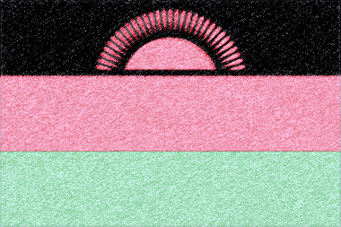 マラウイ共和国の国旗イラスト - ｺﾙｸﾎﾞｰﾄﾞ風の国旗イラスト一覧｜世界の国サーチ
