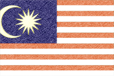 マレーシアの国旗イラスト - ｺﾙｸﾎﾞｰﾄﾞ風の国旗イラスト一覧｜世界の国サーチ