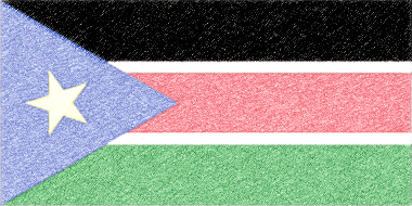 南スーダン共和国の国旗イラスト - ｺﾙｸﾎﾞｰﾄﾞ風の国旗イラスト一覧｜世界の国サーチ